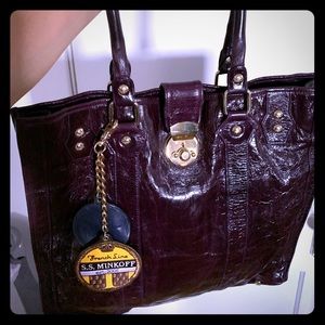 Rebecca Minkoff purple patent leather bag
